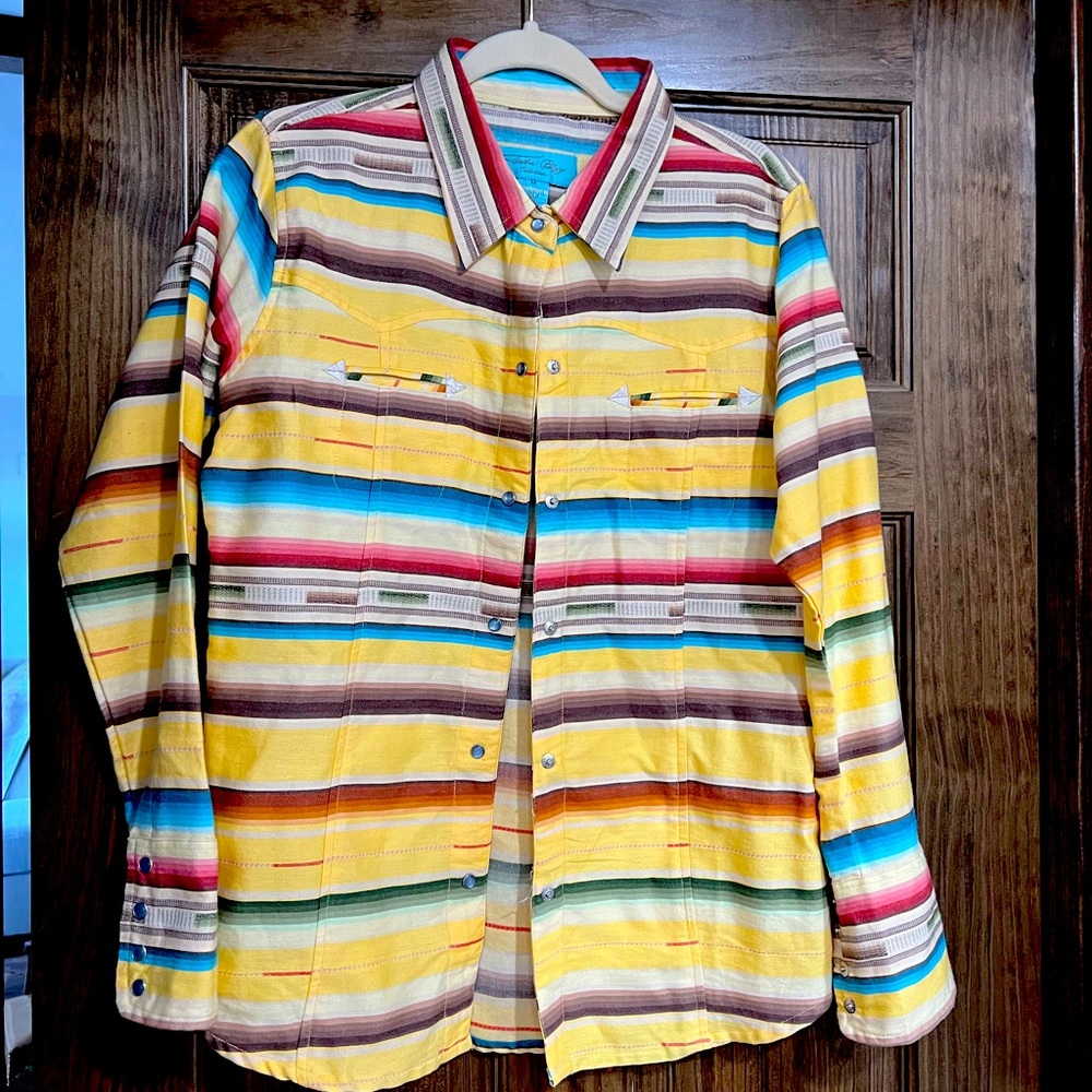 Serape button down shirt